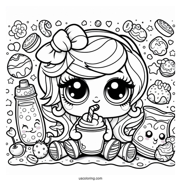 Coloring Sheet Of Melissa Milk Shopkins