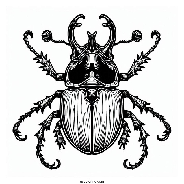 Goliath Beetle Coloring Page