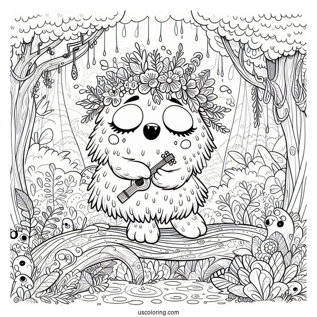 My Singing Monsters Coloring Page Of Kayna In The Forest