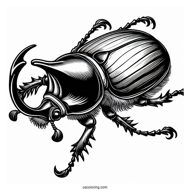 Goliath Beetle Coloring Page