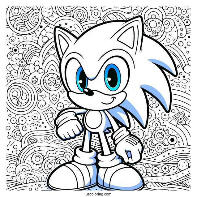 Sonic Exe Coloring Page Smiling With Bloody Eyes