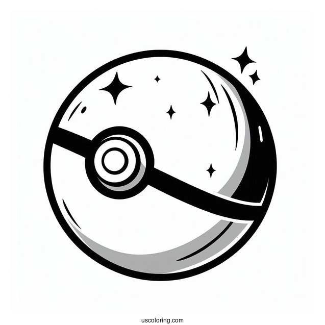 Unite Ball Pokéball Coloring Page