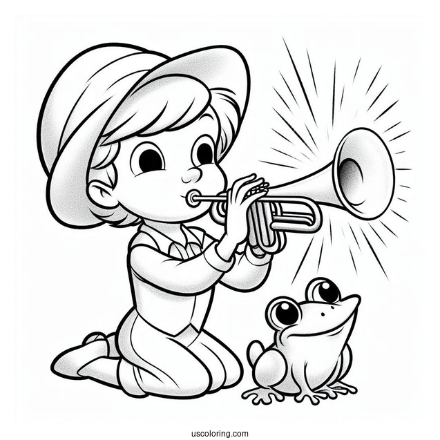Louis Playing Trumpet With Ray