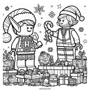 Lego Elf Coloring Picture For Kids