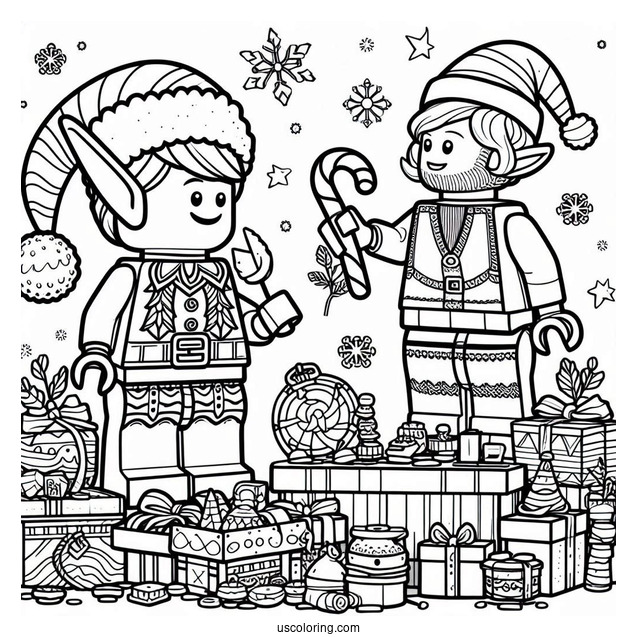 Lego Elf Coloring Picture For Kids