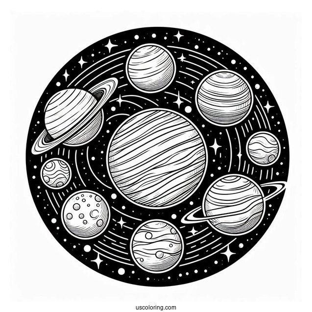 Planets In The Solar System To Color