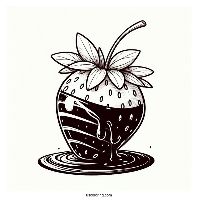 Strawberry Dipped In Chocolate To Color