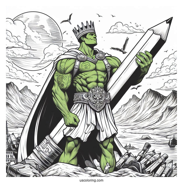 Detailed Hulk With World In Background