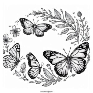 Comprehensive Butterfly Coloring Page Life Cycle