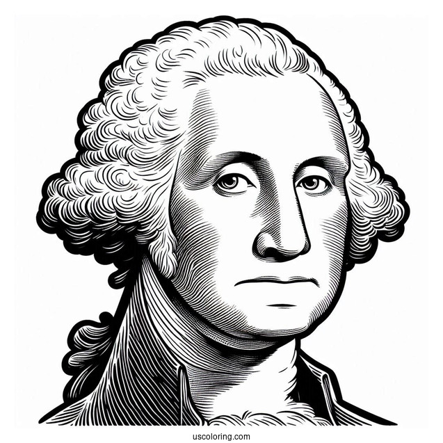 United States President Coloring Page Of George Washington