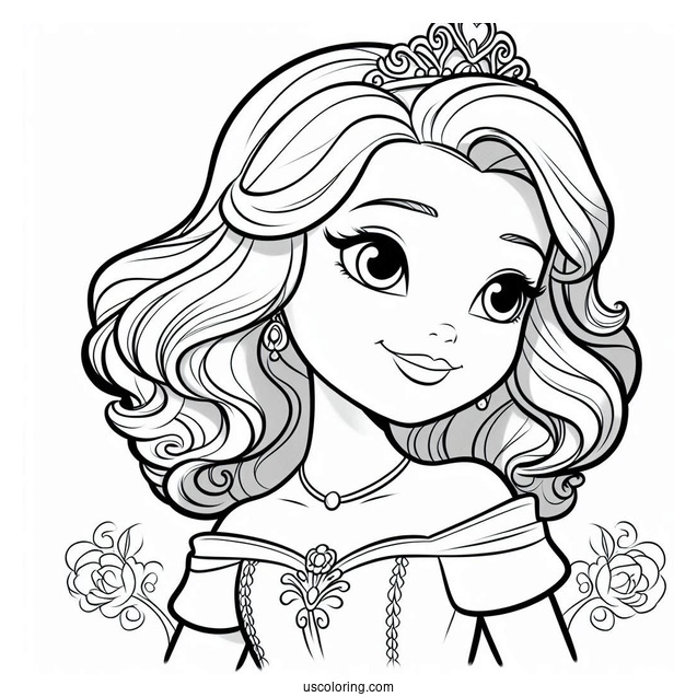 Sofia The First Coloring Page With Princess Amber
