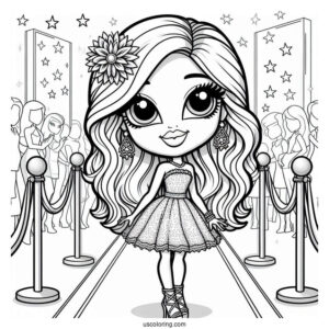 Bratz Chloe On Red Carpet Coloring Sheet