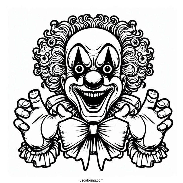 Outline of Spooky Clown