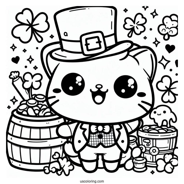 Kawaii Themed St Patrick_s Day Leprechaun