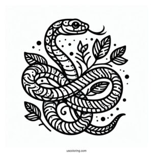 Coral Snake Coloring Sheet