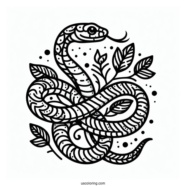 Coral Snake Coloring Sheet