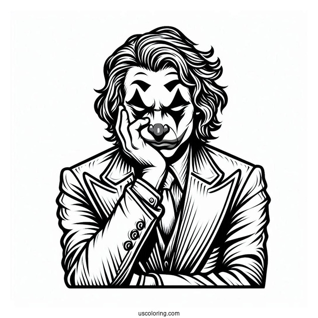The Joker Sulking In Suit Coloring In