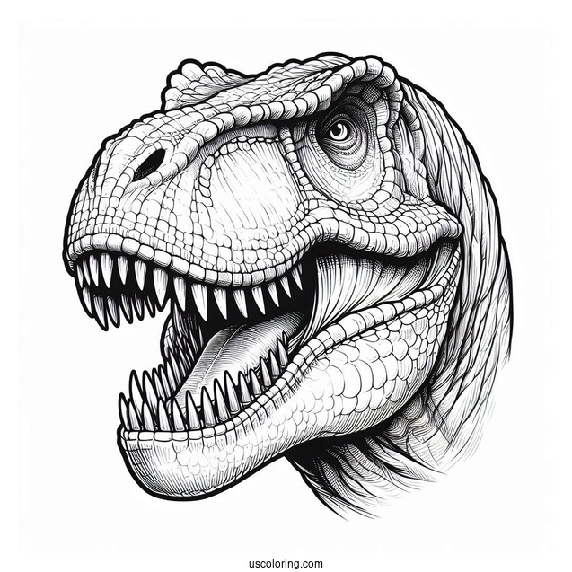 Front Facing View Of T-Rex Showing Teeth