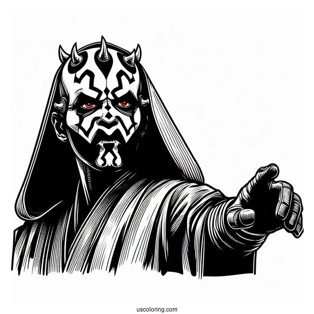 Coloring Sheet Of Darth Maul