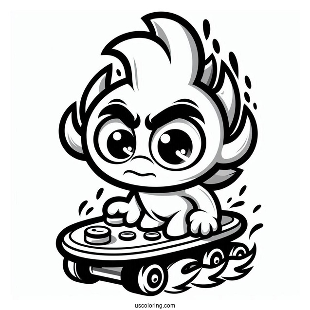 Subway Surfers Coloring Page Angry Spike For Preschoolers