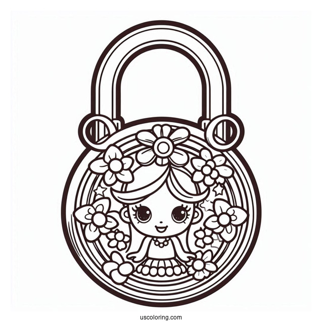 Polly Pocket Coloring Page Of Locket