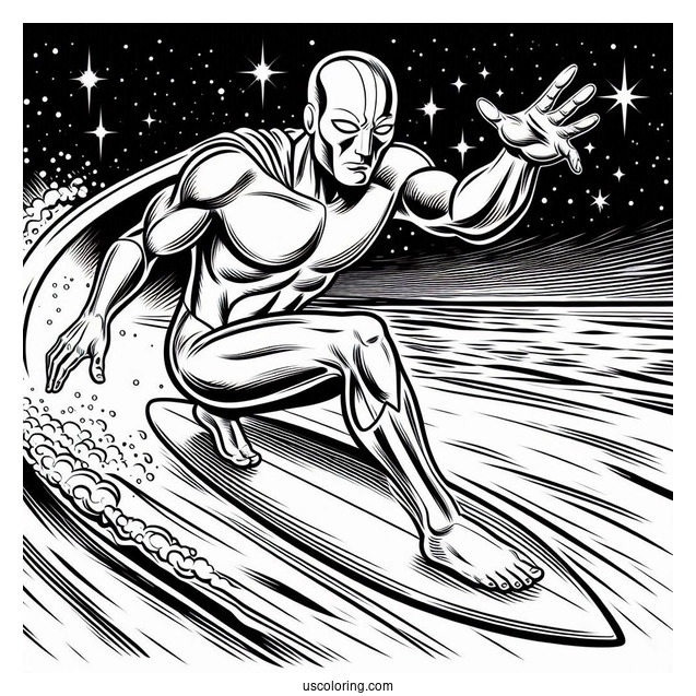 Coloring Page Of Silver Surfer