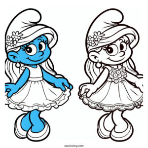 Smurfette In Pretty Dress