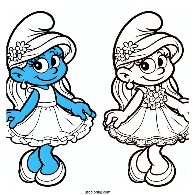 Smurfette In Pretty Dress