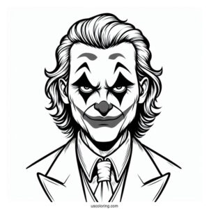 Coloring Sheet Of Joker With Creepy Smile