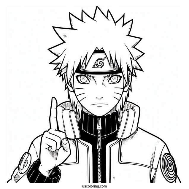 Seventh Hokage Naruto Coloring Page For Kids