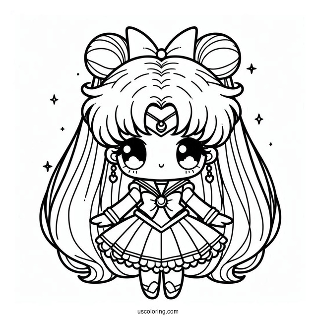 Kawaii Sailor Venus Coloring Page