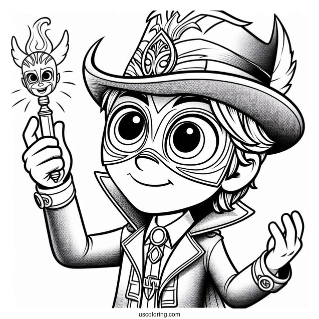 PJ Masks Coloring Page Of Romeo The Wicked Kid Inventor