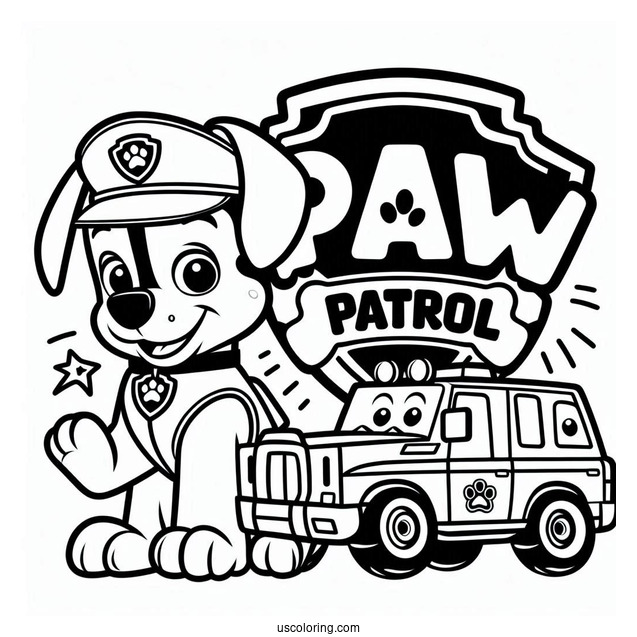 Paw Patrol Logo Coloring Sheet