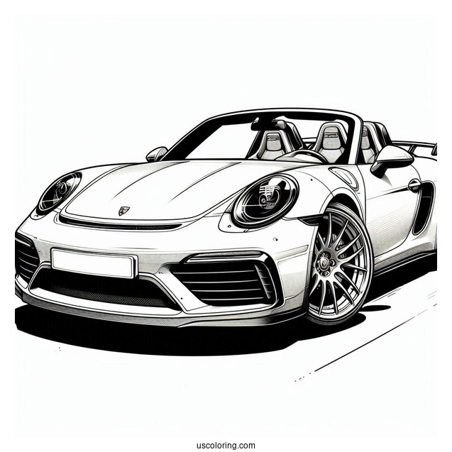 2021 Porsche Coloring Page Boxster