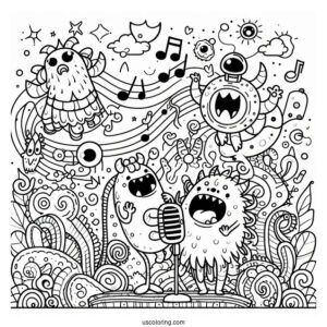 Full Page My Singing Monsters Coloring Page