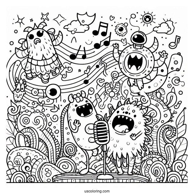 Full Page My Singing Monsters Coloring Page