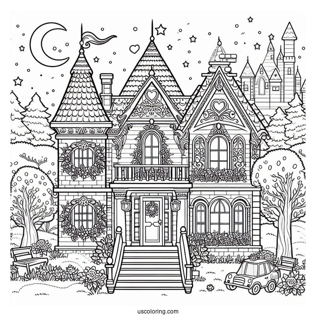 Barbie Dream House Coloring Page