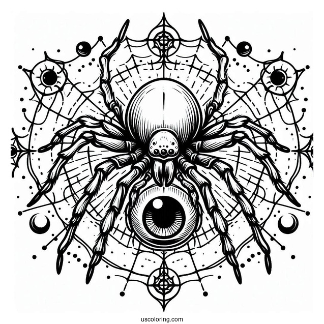 Sac Spider Coloring Page