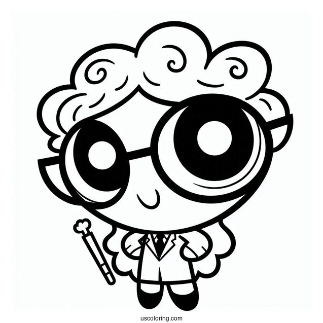 Professor Utonium Character Coloring Sheet