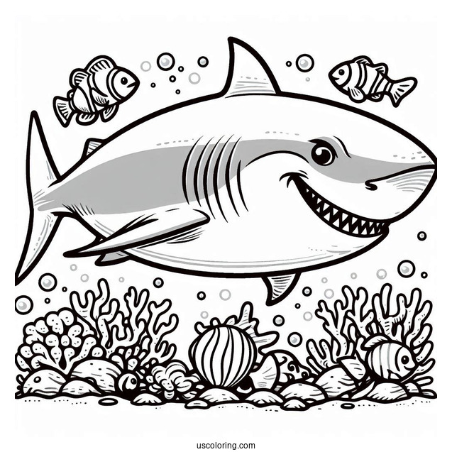 Finding Nemo Shark Coloring Page Bruce