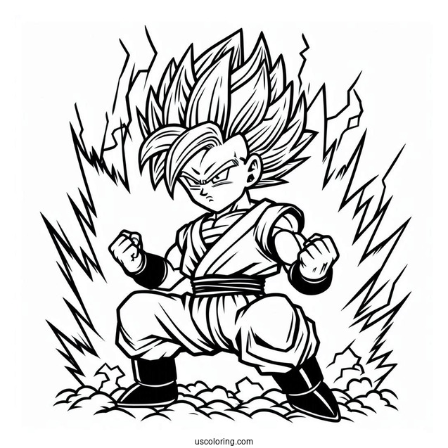 Super Saiyan Vegeta From Dragon Ball Z To Color