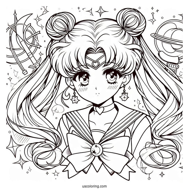 Sailor Star Maker Kou Taiki Coloring Sheet