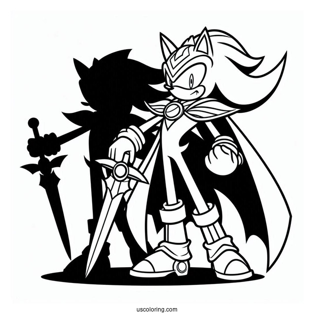 Coloring Page Of Sir Lancelot Shadow