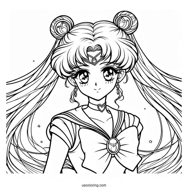 Sailor Jupiter Iconic Pose Coloring In