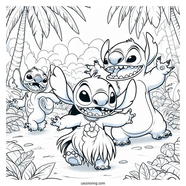 Lilo and Stitch Dancing With Jumba Hiding