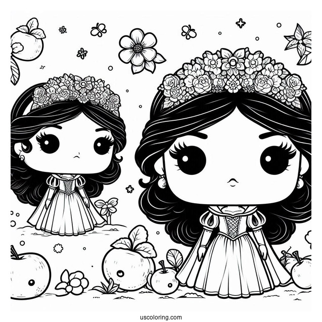 Funko Pop Snow White Coloring Sheet
