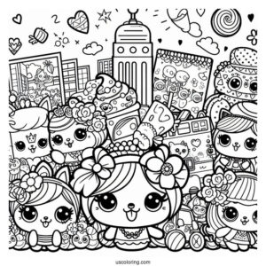 Coloring Page Of Shopkins Posters