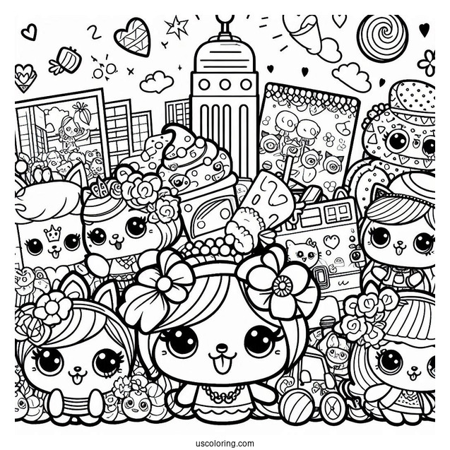 Coloring Page Of Shopkins Posters