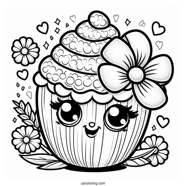 Poppy Corn Shopkins Coloring In For Preschoolers