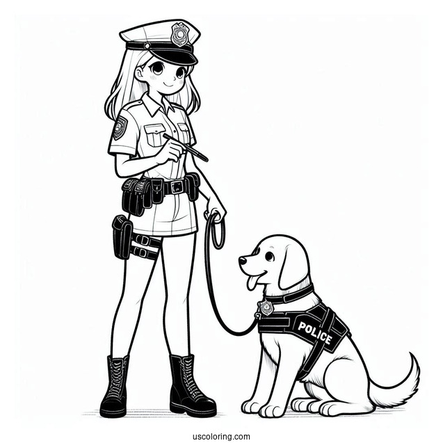 Police Officer Training Police Dog
